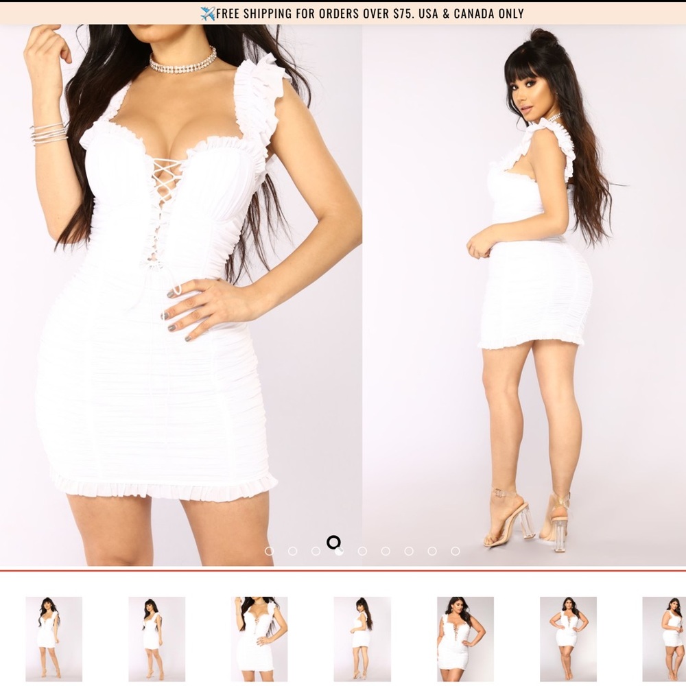 Fashion nova White mini dress